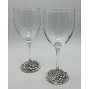 VTG Arthur Court Grapes Wine Champagne Glasses 1997 Dinnerware Drinkware